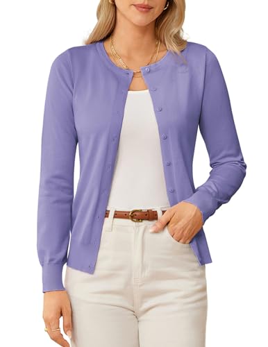 41ybqrOJj8L.jpg Women's Classic Long Sleeve Knit Cardigan Sweaters Casual Open Front Button Down Cardigans S-3XL