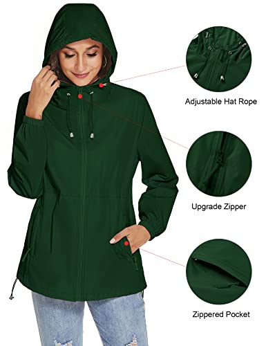 41ycnTQ20PL.jpg Womens Rain Jackets Waterproof Windbreaker Jackets lightweight Portable Rain Coat