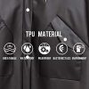 41zWiJ3czBL.jpg L-Rain Durable TPU Clear Rain Coat for Adults - Women and Men Fashion Hooded Rain Poncho