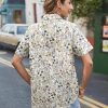 511Tb5Gn-LL.jpg Cotton Linen Button Down Shirt for Women V Neck Collared Blouse Casual Short Sleeve Tops with Pocket
