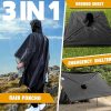 512oxku8dCL.jpg Hooded Rain Poncho for Adults Waterproof Lightweight Rain Coat for Men Women Reusable Rain Jacket for Emergency Outdoor