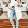 Women's Long Puffer Vest Winter Quilted Hooded Sleeveless Zip Up Long Jacket Vest Gilet