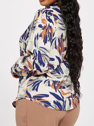 Women's Printed Button Down Shirts Long Sleeve Blouse with Classic Collar, Casual and Office Wear Tops