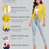 Lightweight Open Front Cardigan Classic Ruched Sleeve Work Office Blazer Suit Jackets