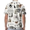 Gifts for Halloween, Halloween Button Down Shirt for Men, Skull Shirt for Men, Skull Gifts, Birthday Gifts for Men