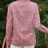 518ndTLYZHL.jpg Women's Blouses Striped Long Sleeve Shirts Button Down Loose Fit Casual Tops