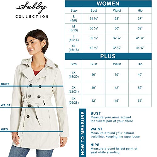 Collection Women's Soft Shell Trench Coat with Detachable Hood