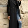 Womens Long Vest Casual Double Breasted Sleeveless Trench Coat Jackets