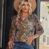 Long Sleeve Shirts for Women Casual V Neck Fall Tops Dressy Summer Work Blouses Clothes