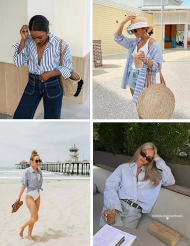 Womens Shirts Button Down Printed Lantern Long Sleeve Blouse Fashion Casual Tops 2025