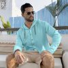 51Lsl4LZ5AL.jpg Men Cotton Linen Long Sleeve Button Down Shirt Summer Casual Hawaiian Beach Tops Lightweight Fashion Hoodies