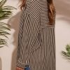 51Obiqf5yxL.jpg Womens Waffle Knit Button Down Shirt Stripe Long Sleeve Casual Blouses Tops