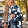 51OozF3nLJL.jpg Womens Fall Outfits Fashion Clothes Shackets Flannel Plaid Button Down Long Sleeve Shirts Jackets