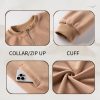 51VehmpcfpL.jpg Women's Sherpa Fleece Jacket Long Sleeve Faux Fuzzy Casual Zip Up Bomber Coat With Pocket S-XXL