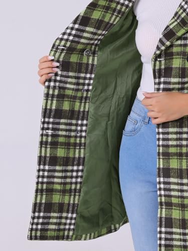 51W5cd2t2lL.jpg Women's 2025 Winter Notched Lapel Pea Coat Classic Buffalo Checks Double Breasted Plaid Coat