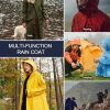 Womens Waterproof Raincoat Lightweight Rain Jacket Women Long Hooded Trench Coats Outdoor Windbreaker Travel Jacket