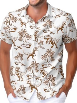 Men's Short Sleeve Shirts Button Down Casual Summer Shirts Hawaiian Shirt for Men