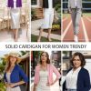 Women's Thin Shrugs 3/4 Sleeve Lightweight Cropped Tops Open Front Cardigan for Dress