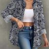 51fgXs17-IL.jpg Womens Button Down Shirt Long Sleeve Blouse Business Work Tops Dressy Casual Floral Printed Outfits with Pocket