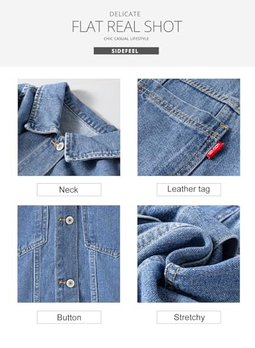 51heYr1whcL.jpg Women's Denim Jackets Casual Long Sleeve 2025 Spring Outfits Zimbaplatinum Jean Jacket