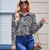 51jgiDSAkEL.jpg Womens Button Down Shirt Long Sleeve Blouse Business Work Tops Dressy Casual Floral Printed Outfits with Pocket