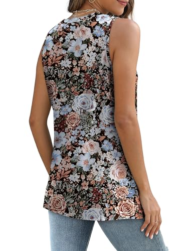 51neimDf53L.jpg Womens Tank Tops Eyelet Loose Casual Summer Tops Crew Neck Basic Sleeveless Shirts Trendy 2025