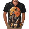 Wars Movie Hawaiian Shirt, Space Button Short Sleeve Top, Warship Themed