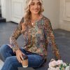 Long Sleeve Shirts for Women Casual V Neck Fall Tops Dressy Summer Work Blouses Clothes