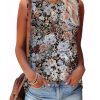 51px3dZSIcL.jpg Womens Tank Tops Eyelet Loose Casual Summer Tops Crew Neck Basic Sleeveless Shirts Trendy 2025