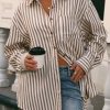 51vCTkfC4oL.jpg Womens Striped Button Down Shirt Casual Long Sleeve Blouse Top
