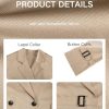 Womens Cropped Bike Jacket Casual Double Breasted Trench Coat with Belt