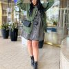 51zRACfD6TL.jpg Women’s Oversized Button Up Frayed Hem Shacket Long Sleeve Pockets Denim Jean Jacket