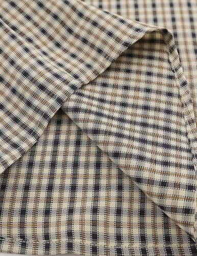 61Gbuq8f7RL.jpg Shirts Plaid Embroidery Short Sleeve Shirt Casual Graphic T-Shirts Men Button Down Tee Tops Oufits